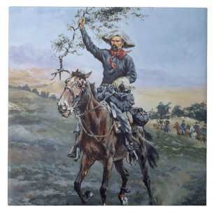 “Fredsflaggan” av Frederic Remington Kakelplatta