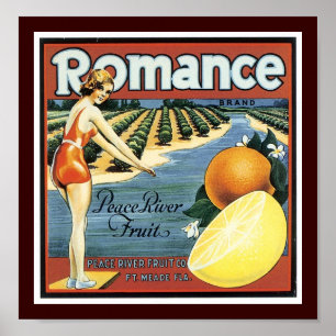 Fredsfloden Fruit i romantik Poster