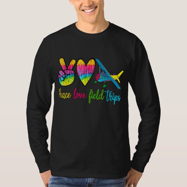Fredsflyget Kärlek Fält Resor är min fördel T Shirt (Framsida)