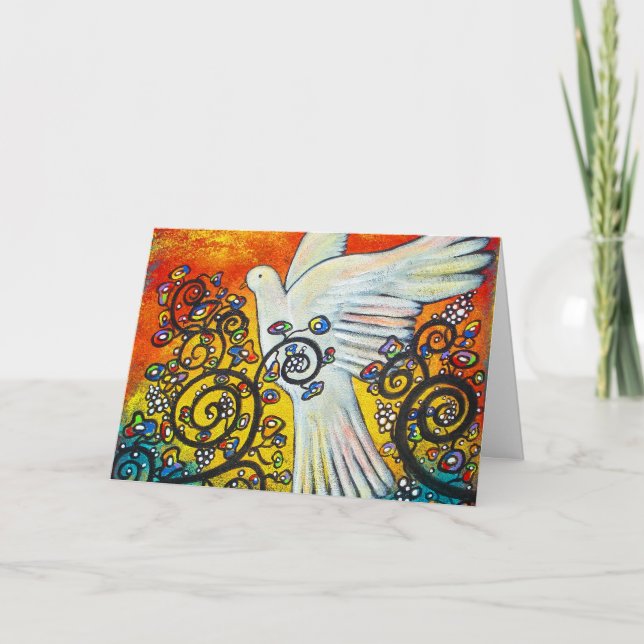 Fredsflykt i julkort helgkort (Framsida)