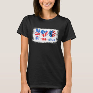 Fredsfreden i Kärlek Amerika 4:e juli Solrosamerik T Shirt