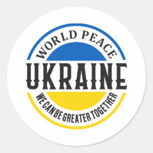 Fredsfreden i Krig i Ukraina Underbarare tillsamma Runt Klistermärke