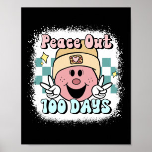 Fredsfria 100 dagar av skolledighet Ansikte 100 da Poster