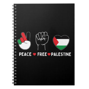 Fredsfrihet för palestinier i kärlek, frihet för p anteckningsbok