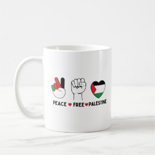 Fredsfrihet för palestinier i kärlek, frihet för p kaffemugg