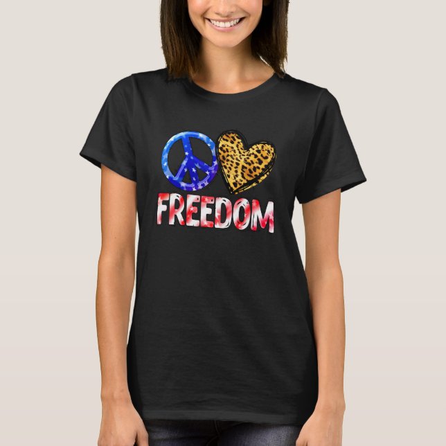 Fredsfrihet i Kärlek, Amerikanska Independence day T Shirt (Framsida)
