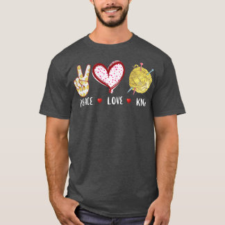 Fredsgåva från kärlek Sticka till kvinnliga flicko T Shirt