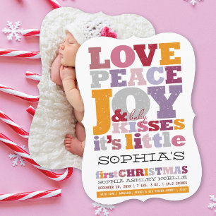 Fredsglädjen Kärlek och Baby Kisses Brev Julkort