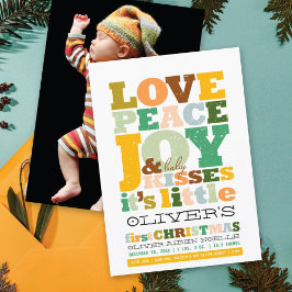Fredsglädjen Kärlek och Baby Kisses Brev Julkort