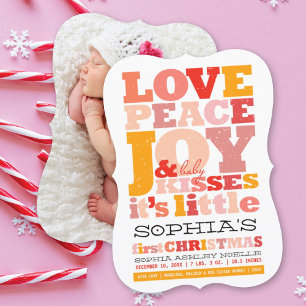 Fredsglädjen Kärlek och Baby Kisses Brev Julkort