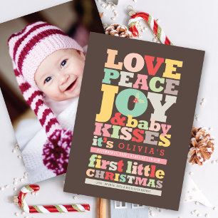 Fredsglädjen Kärlek och Baby Kisses Brev Julkort