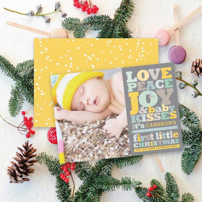 Fredsglädjen Kärlek och Baby Kisses Brev Julkort (Skapare uppladdad)