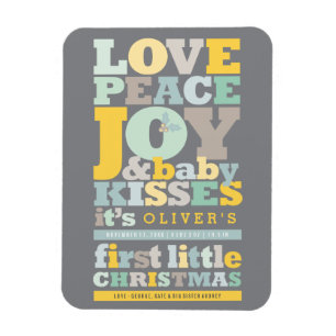 Fredsglädjen Kärlek och Baby Kisses Brev Magnet