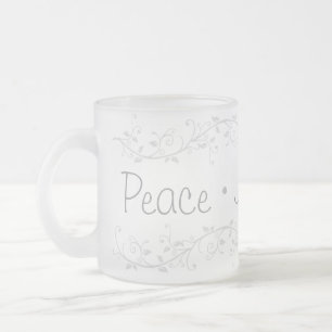 Fredsglädjen Silver, Kärlek jul, blommande Frostad Glasmugg