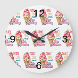 fredsgrädden i kärlek och glass stor klocka