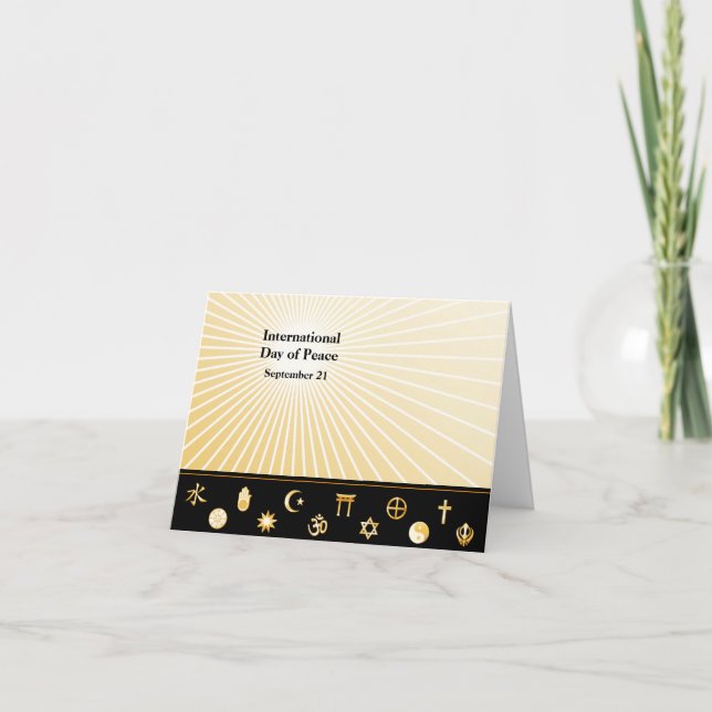 Fredshälsningskort i internationell tack kort (Framsida)