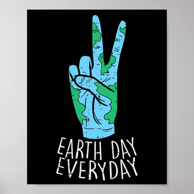 Fredshand Earth Day - daglig miljö - Manar Wome Poster (Framsidan)