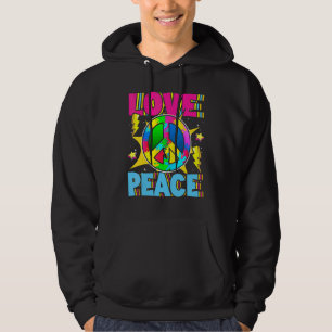 Fredshand Tie Dye Finger Frihet Hippie Blomma Ch Hoodie