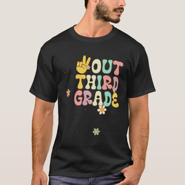 Fredshand Tredje 3:e Klass Hej då 3:e Klass T Shirt (Framsida)
