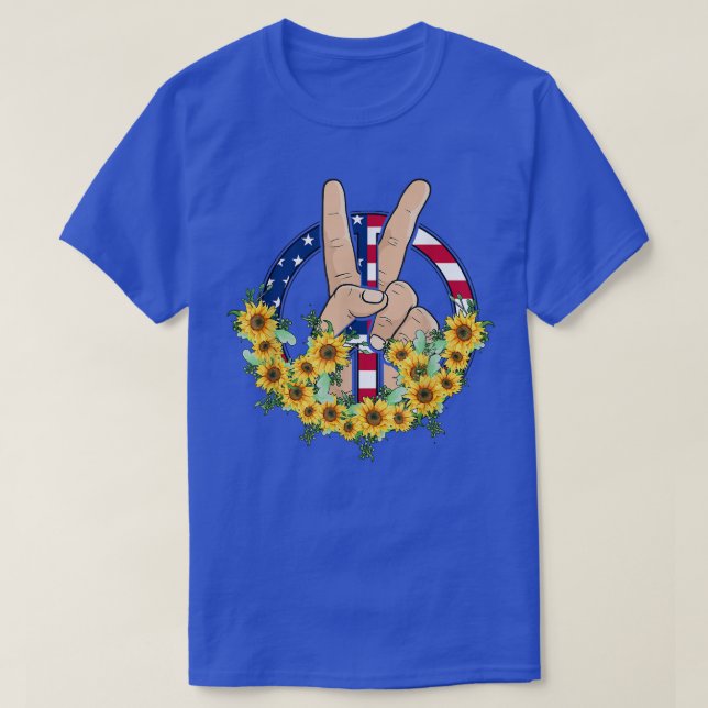 Fredshandel i den amerikanska fredssolrosrörelsen  t shirt (Design framsida)