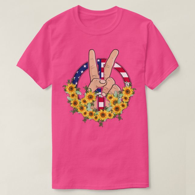 Fredshandel i den amerikanska fredssolrosrörelsen  t shirt (Design framsida)