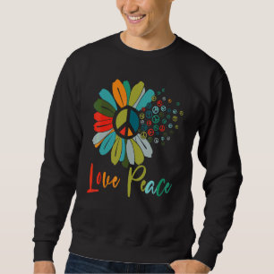 Fredshandtavla Tie Dye Fingerfrihet Hippieblomma C Lång Ärmad Tröja