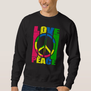 Fredshandtavla Tie Dye Fingerfrihet Hippieblomma C Lång Ärmad Tröja