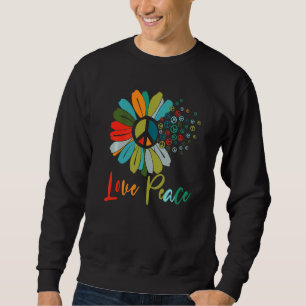 Fredshandtavla Tie Dye Fingerfrihet Hippieblomma C Lång Ärmad Tröja
