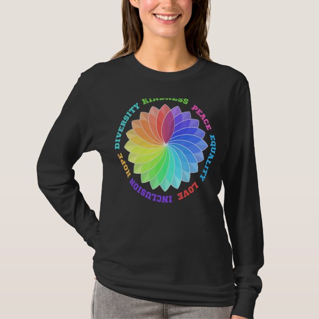 Fredsjämlikhet i Kärlek omfattar hoppdykare för vä T Shirt (Framsida)