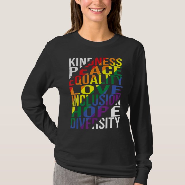 Fredsjämlikhet i Kärlek omfattar hoppdykare för vä T Shirt (Framsida)