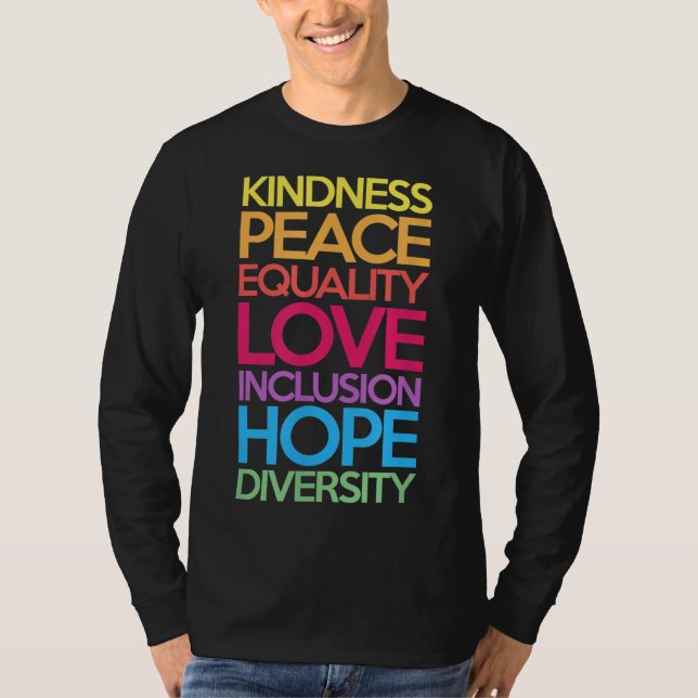 Fredsjämlikhet i Kärlek omfattar hoppdykare för vä T Shirt (Framsida)