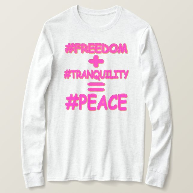"FREDSJÄMSTÄLLNING", ruttutformning. Köp nu T Shirt (Design framsida)