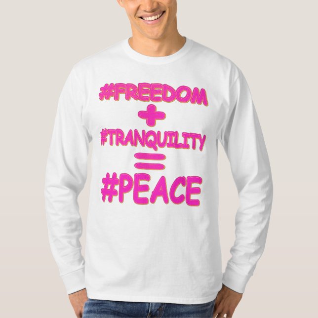 "FREDSJÄMSTÄLLNING", ruttutformning. Köp nu T Shirt (Framsida)