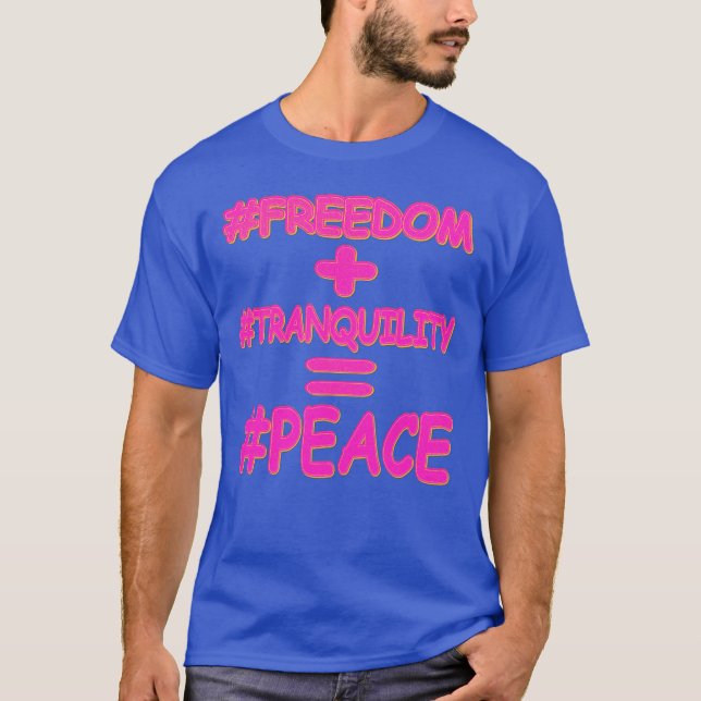 "FREDSJÄMSTÄLLNING", ruttutformning. Köp nu T Shirt (Framsida)
