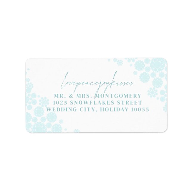 FredsJoy Kisses Bröllop Adress Returadress Etikett (Framsidan)