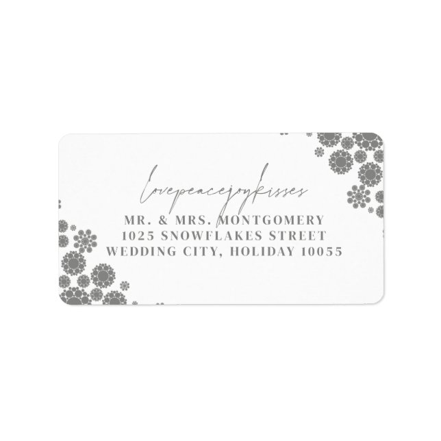 FredsJoy Kisses Bröllop Adress Returadress Etikett (Framsidan)