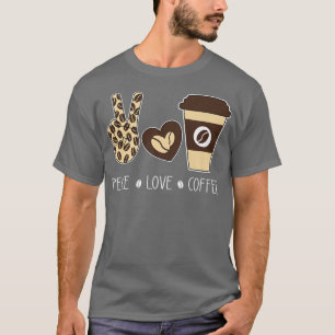 Fredskaffe i Kärlek Leopard i Älskare, kafferedåd, T Shirt