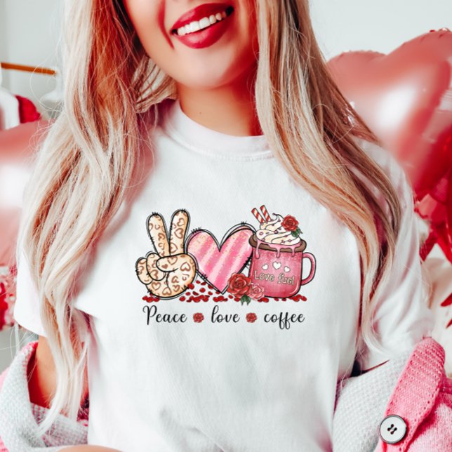 Fredskaffe i Kärlek, Valentine T Shirt (Skapare uppladdad)