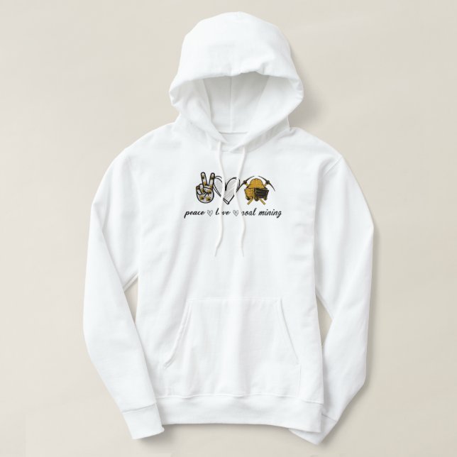 Fredskjorta för kolgruvor i Kärlek Hoodie (Design framsida)