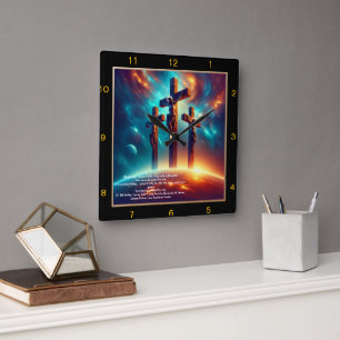 Fredsklockan: Personlig Gift of Faith Fyrkantig Klocka