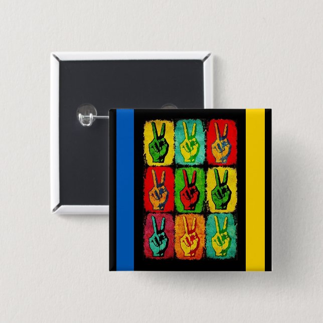 Fredsknapp Knapp (Framsida & baksida)