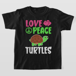 Fredsköldpaddor i kärlek Cute Zoo Animals Turtles  T Shirt