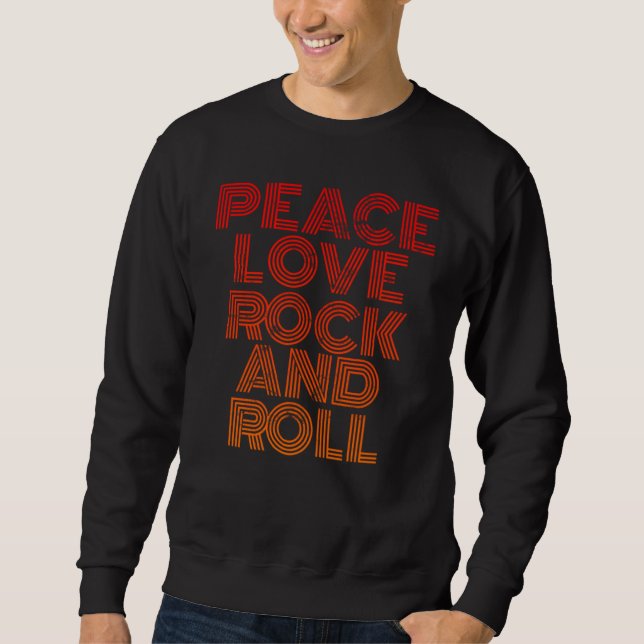 Fredskonserten Kärlek Rock and roll i sten som dra Lång Ärmad Tröja (Framsida)