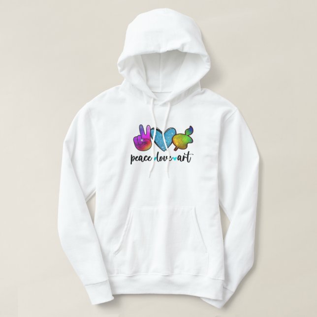 Fredskonst i kärlek hoodie (Design framsida)