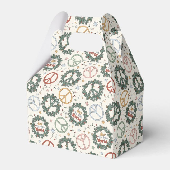 Fredskrig och lycka till Mönster i världen Presentaskar (Framsidan Sidan)