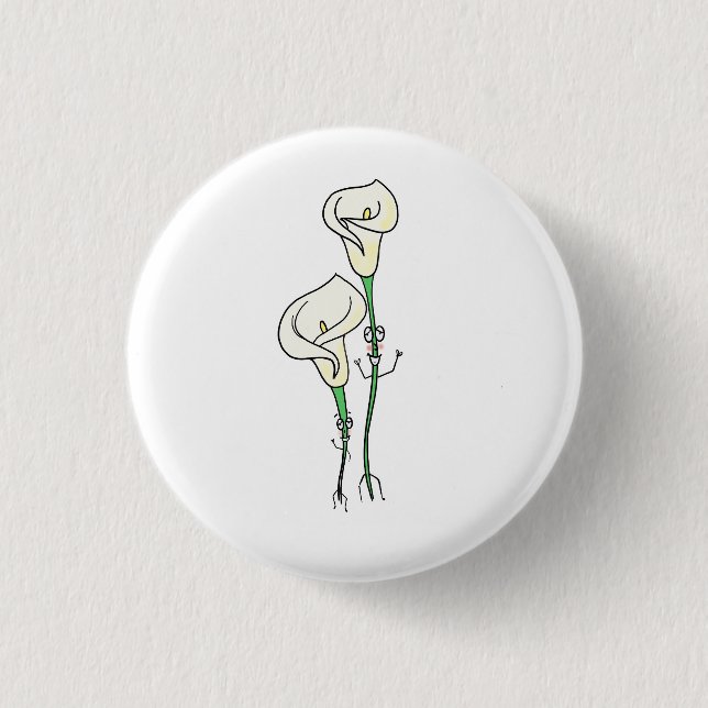 fredsliljor, söt blomma tema knapp (Framsida)