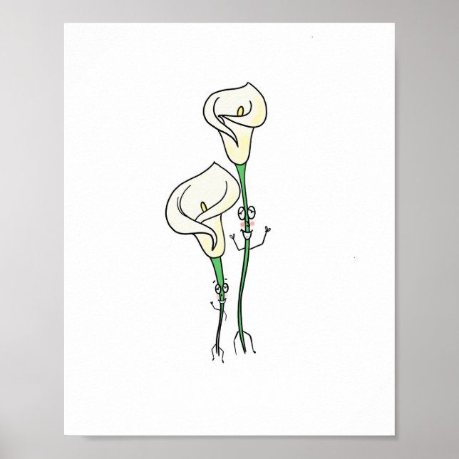 fredsliljor, söt blommig tema poster (Framsidan)