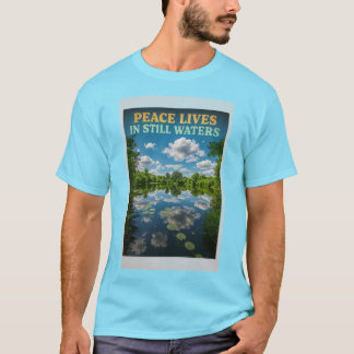 Fredslivet i Stilla Vatten - Natur Reflection Qu T Shirt