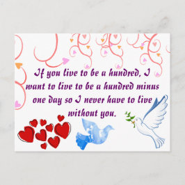 Fredsmålet Make i Wife Bröllop i kärlek Valentine Helg Vykort