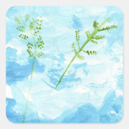 Fredsmärken Fyrkantigt Klistermärke